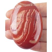 China Oval Red Jasper Palm Stone Jasper Worry Stone Anxiery Releasing on sale