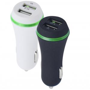 China Shenzhen Universal Dual Ports Quick USB Car Charger Double USB Fast Car LED Luminous car charger supplier