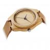 Fashion Design Wooden Quartz Watch , Leather Strap Japan Movement Bamboo Wrist