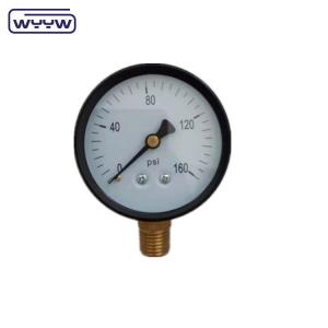 China factory low price air pressure test natural gas general 60mm bottom entry 1/4"bsp biogas pressure gauge