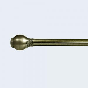 China 25MM Classic Ball shape Finial Anti-Brass color 6M Curtain Pole With Bracket Bedroom Decor supplier