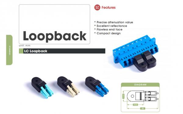 LC Loopback Multimode MPO Connector Female MTP Fiber Optic Loopback Patch Cord