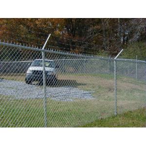 PVC Coating Gi Chain Link Fence 8ft Height With 2in Mesh And 10ft Post Spacing