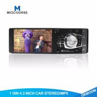 China 4.3 Inch Screen1 Din Car Stereo With SD USB MP3 MP5 FM Reversing Camera on sale