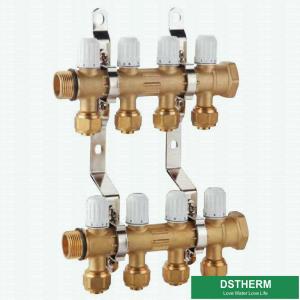China Brass Manifold Floor Heating For Pex Pipe 3 Loops To 12 Loops supplier