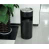 China Large Side Opening Rustproof Metal Waste Bin With Ashtray wholesale