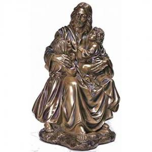 China Garden Metal sculpture Jesus & children bronze statues,customized bronze statues, China sculpture supplier supplier