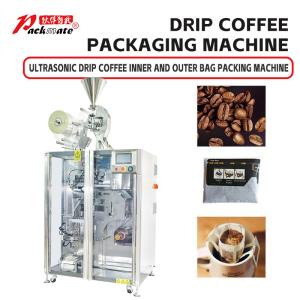 China Automatic Drip Sachet Coffee Packaging Machine Counting Function For Hanging Ear Coffee Bag Wrapping Labeling Food Grade Pouch wholesale