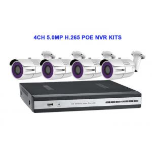 4CH 5.0MP H.265 POE NVR KITS With Waterproof Bullet IP IR Camera