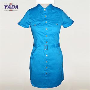 China New design pictures office straight blue dress fashion women clothing bulk wholesale dresses for ladies supplier