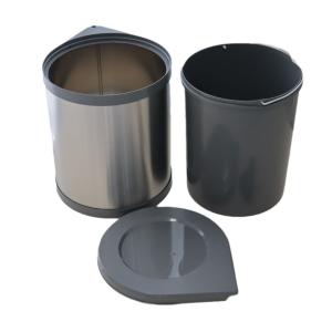China 304 Built-in Inner Rotating Garbage Can Kitchen Hidden Plastic Storage Cabinet Garbage Can wholesale