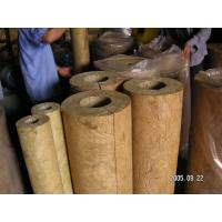 China Light Weight Rockwool Pipe Insulation For Hot / Cold Pipe Lines on sale