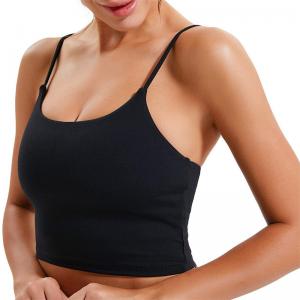 China Wholesale Black Women Yoga Tank Tops Sports Bra Workout Fitness Running Crop Top supplier