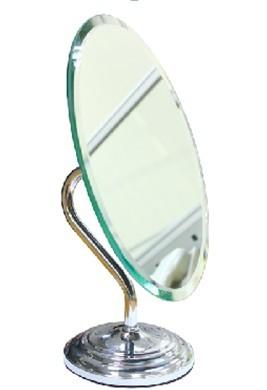 Miroir ovale de forme avec la base de plat de fer de forme ronde