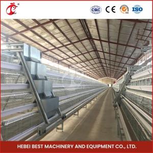 A Or H Type 4 Tier 160 Birds Layer Chicken Battery Cage For Egg Production Sandy