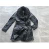 China Long Style Black Color Ladies PU Jacket With Detachable Fur Collar TW64825 wholesale