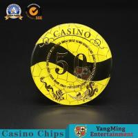 China Bronzing Acrylic Ceramic Metal Nylon RFID Poker Chips With UV Sticker Smooth Touch on sale