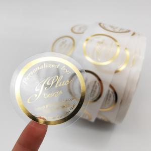 China ODM Service Round Gold Foil Label Stickers , Temperature Sensitive Sticker supplier