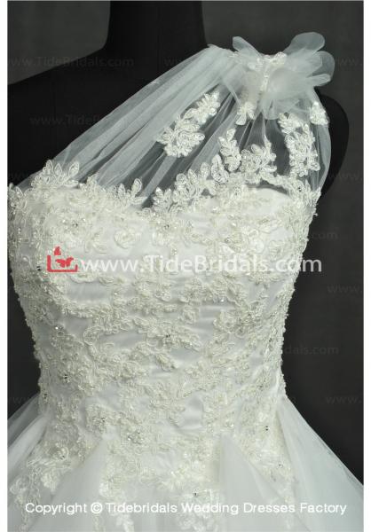 NEW!! Short wedding dress One shoulder evening Bridal gown #BG175