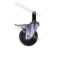 China Anti Static Trolley Wheels With Brakes Rubber Material Small Friction on sale