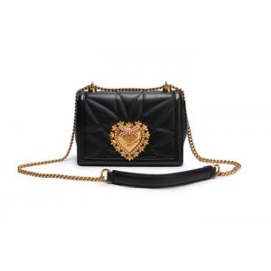 China Fashion Real Cow Leather Small Square Quilted Bag With Gold Metal Accessory supplier