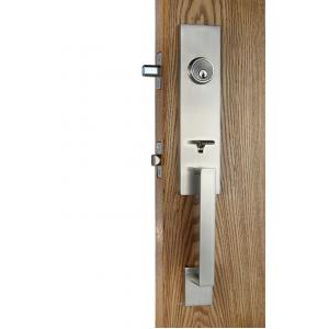 Silver Entry Door Handlesets / Outside Door Handles Adjustable Latch