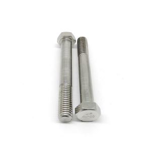 ISO 4014 Wind Energy Fasteners SS316 Hex Head Cap Screws Partially Threaded Bolt