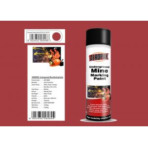 AEROPAK deep red with MSDS 500ml Underground Mine Marking Spray Paint for fire sensitive locations