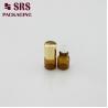 China SRS empty 1ml amber mini glass sample roll on bottle with gold aluminum cap wholesale
