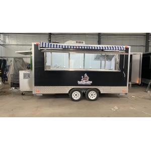 China Multifunctional Square Food Trailer  Hot Dog Sandwich Pizza Food Cart Trailer supplier