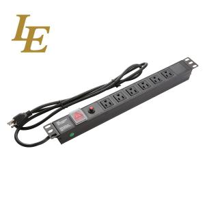 China 19 Inches 250vac Rack Mount Pdu Usa Type 2m Cable Length supplier