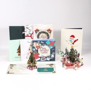 Art paper Personalised Printed Cards Three Dimensional Christmas Greeting Card