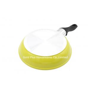 Eco friendly aluminum non stick egg steak pizza frying pan double layer marble coating frying pan