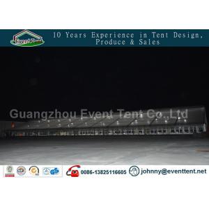 China double roof transparent outdoor warehouse tent with glass wall, steel door supplier