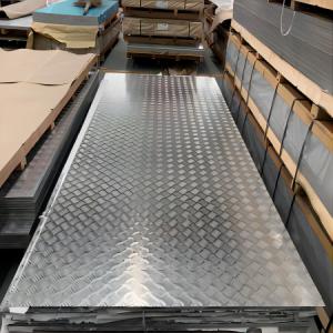 5754 Aluminum Checkered Plate 1mm Aluminium Five Bar Tread Plate