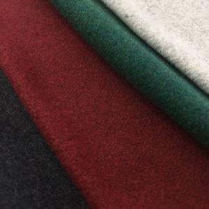 Customization White Polyester Tweed Wool Fabric 57 inch Double Sided