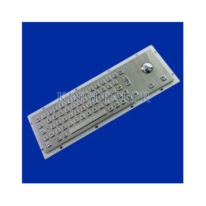 China 20mA Brushed Metal Industrial Keyboard 64 Keys Panel Mount wholesale