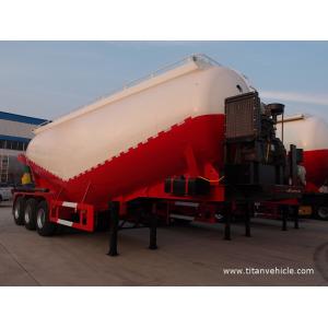 China 40T cement bulker triple axle bulk cement silo truck horizontal cement silo - TITAN VEHICLE supplier