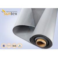 China 36 Oz. Silver Grey Silicone Coated Fiberglass Fabric For Fireproof Removable Insulation Blankets on sale