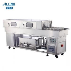 China Automatic Double Line Intermittent Bottle Washer Machine glass bottle washing machine cleaning supplier