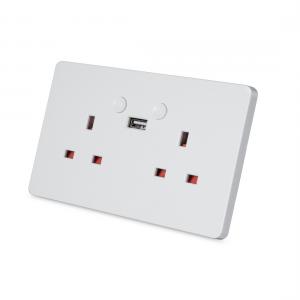 Best selling Smart wifi UK Wall Socket 2 outlets with USB port 13A