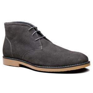 Winter Mens Suede Desert Boots Round Toe Lace - Up Mens High Top Casual Shoes