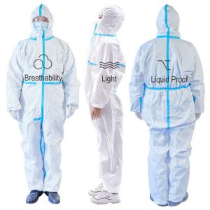 China Sterilization Disposable Isolation Coverall , Medical Protective Isolation Gown supplier