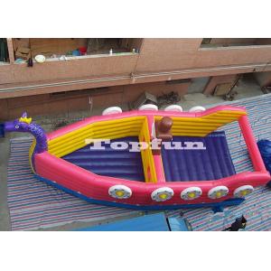 Double Stitch Inflatable Dragon Boat , Custom Reinforced Inflatable Bouncy Barque