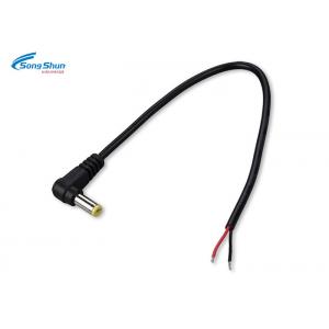 China Custom Length Right Angle DC Extension Cable , Jack 5.5 X 2.5mm CONN 2.5 Mm DC Power Cable supplier
