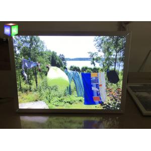 China Front Load Easy Open Led Snap Frame Light Box 24 X 36 Inches Silver Metal Frame supplier