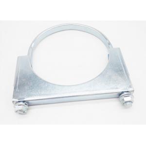 China Flat Band Zinc Plated 3 Inch U Bolt Saddle Exhaust Clamp supplier