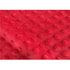 Embossed Baby Blanket Dot Minky Plush Fabric 100% Polyester For Toys