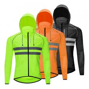 Reflective Windbreaker Style Jacket , Multi Pocket Jacket Breathable Skin Apparel