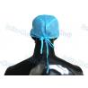 China Blue PP Handmade Disposable Surgical Caps , Medical Doctor Scrub Caps 15 - 35gsm wholesale